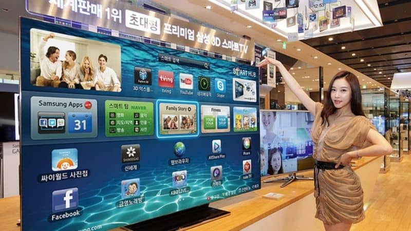 china mostrando smart tv