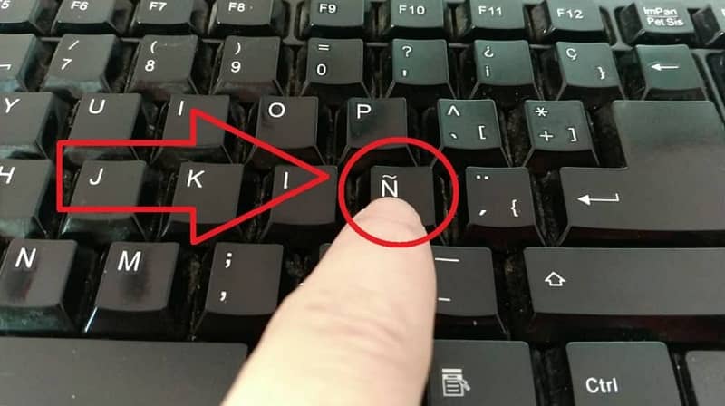 ubicacion de una letra en el teclado