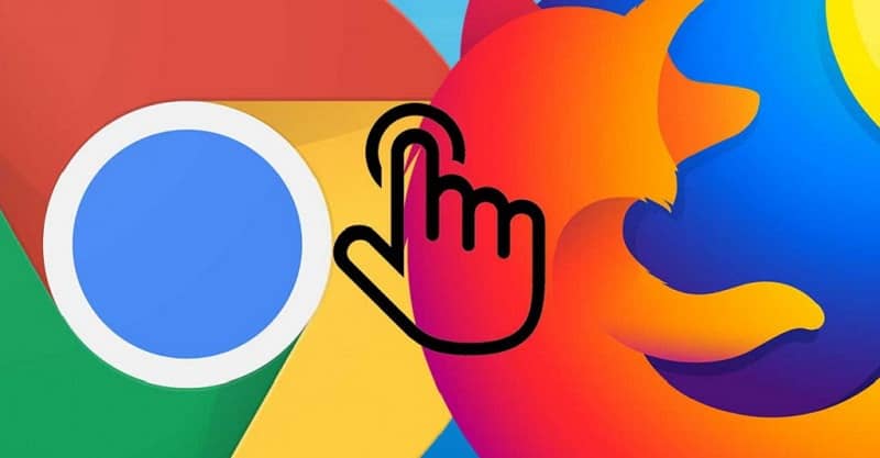 logos de los navegadores google chrome y firefox